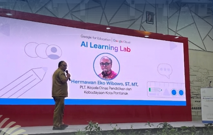 PLT Kepala Dinas Pendidikan dan Kebudayaan Kota Pontianak menjadi Keynote Speaker pada Kegiatan Google For Education AI Learning Lab