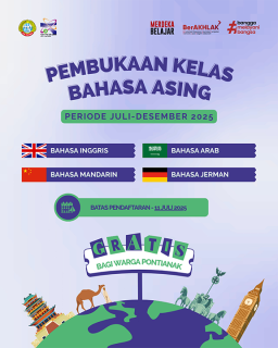Telah Dibuka, Kelas Bahasa Asing Gratis Bagi Warga Pontianak!