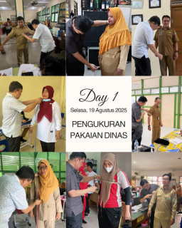 Pengukuran Pakaian Dinas ASN di Lingkungan Dinas Pendidikan dan Kebudayaan Kota Pontianak