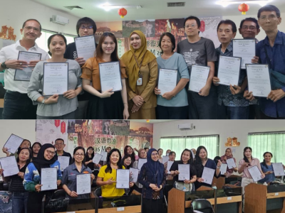 Telah Menyelesaikan Tes Pekan Lalu, Kelas Bahasa Mandarin Periode Juli-Desember 2025 Mengadakan Pertemuan Terakhir