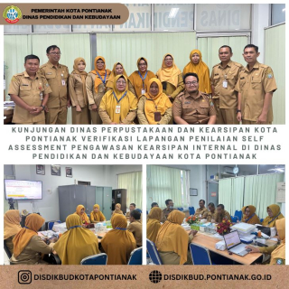 Kunjungan Dinas Perpustakaan dan Kearsipan Kota Pontianak ke Dinas Pendidikan dan Kebudayaan Kota Pontianak