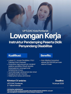 Penerimaan Instruktur Pendamping Peserta Didik Berkebutuhan Khusus